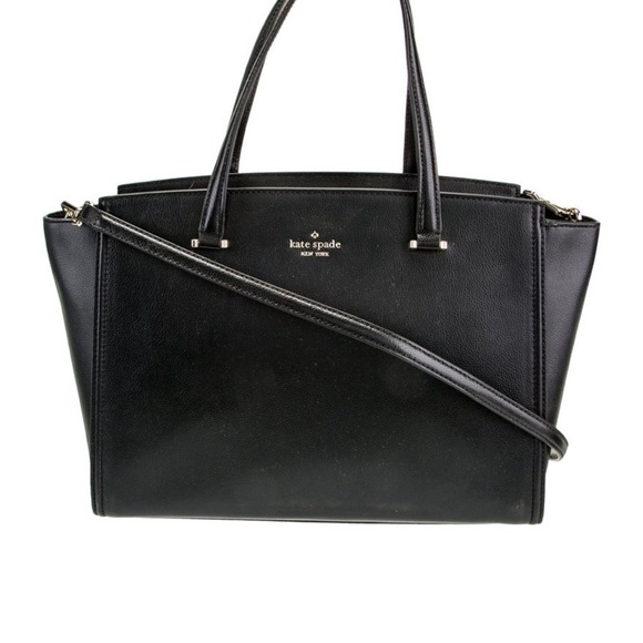 kate spade Handbags - Kate Spade Black Satchel with Silver Hardware